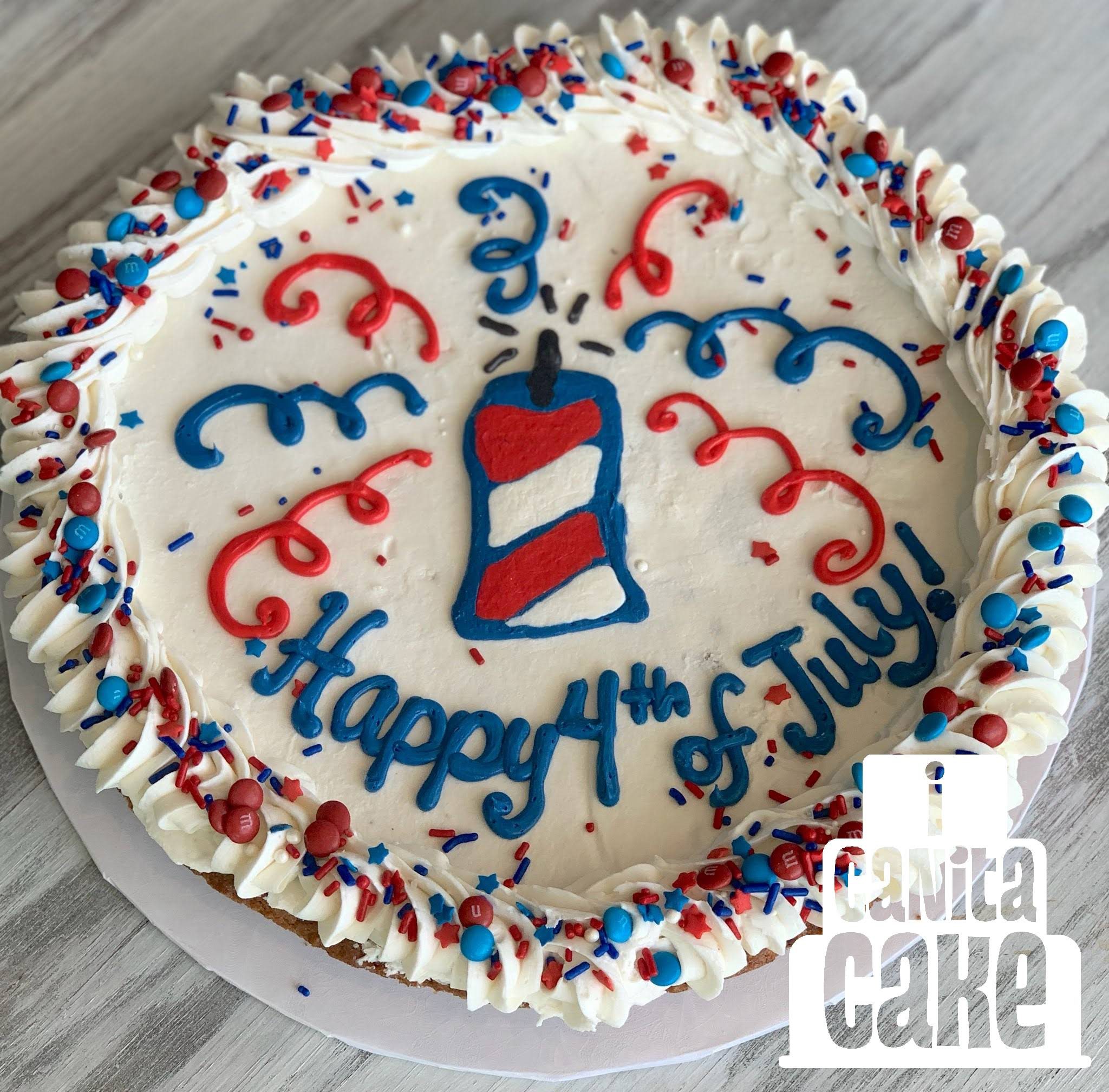 Patriotic Cookie Cake by I Canita Cake