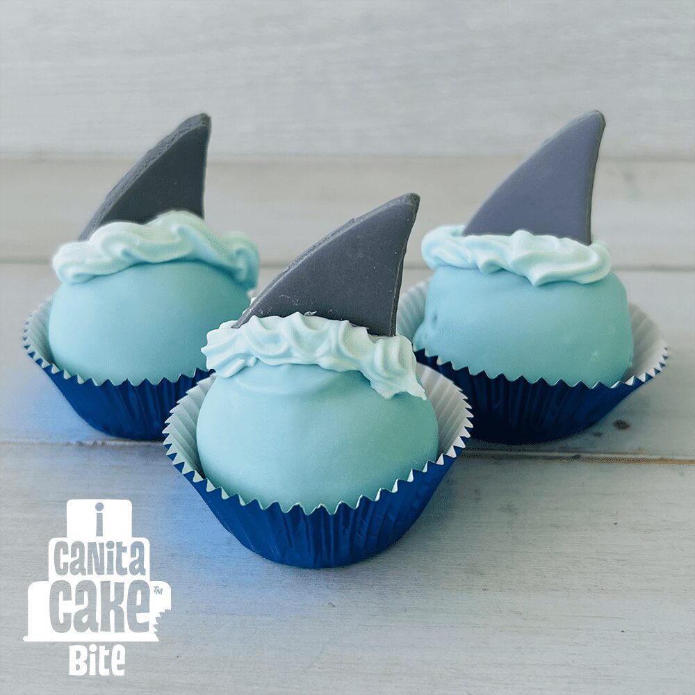 Shark Fin Funfetti Cake Bites by I Canita Cake