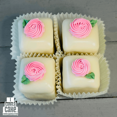 Valentine's Almond Petit Fours by I Canita Cake